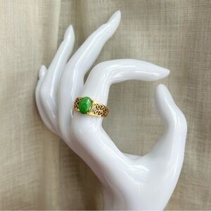 Vintage 14K Jade Ring